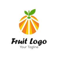 Fresco frutas logo diseño vector modelo