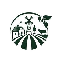 granja logo agricultura logo vector modelo