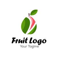 Fresco frutas logo diseño vector modelo