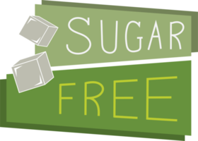 Sugar free label set. png