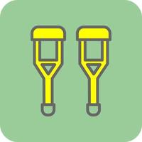 Crutch Vector Icon Design