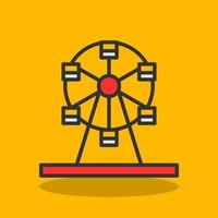 Ferris Wheel Vector Icon Design