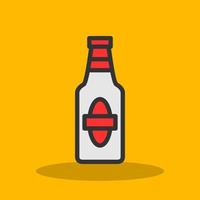 Beer Bottle Vector Icon Design