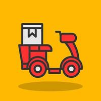 Delivery Bike Vector Icon Design