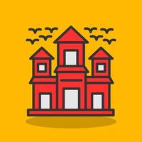 Haunted House Vector Icon Design