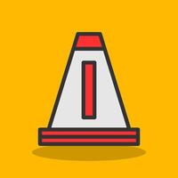 Traffic Cone Vector Icon Design