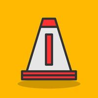 Traffic Cone Vector Icon Design