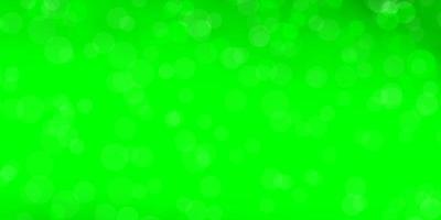 Light Green vector background with circles.