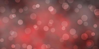 Dark Brown vector background with bubbles.