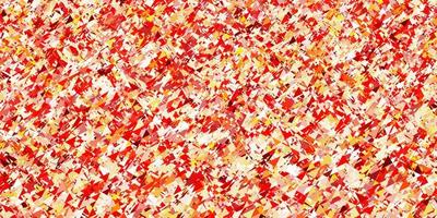 Light red, yellow vector pattern with polygonal shapes.