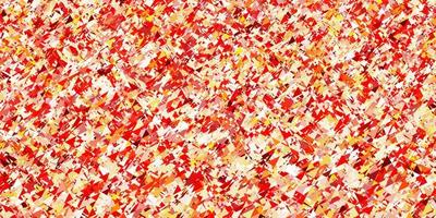 Light red, yellow vector pattern with polygonal shapes.