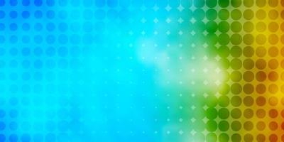 Light Blue, Yellow vector background with circles.