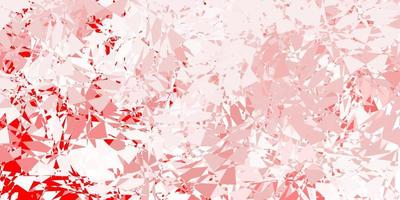 Light red vector backdrop with triangles, lines.