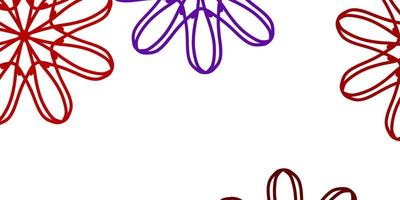 Light Blue, Red vector natural backdrop with flowers.