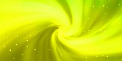 Light Green, Yellow vector background with small and big stars.