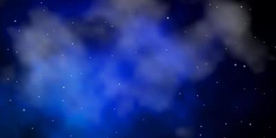 Dark BLUE vector texture with beautiful stars.