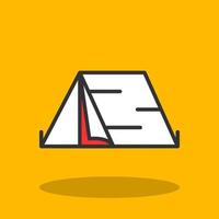 Camping Tent Vector Icon Design