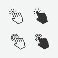 Pressing finger icon, hand pointer vector. Click, select, press icon. finger press, finger click, hand click, thumb, button click symbol vector illustration isolated for web and mobile app