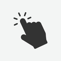 Pressing finger icon, hand pointer vector. Click, select, press icon. finger press, finger click, hand click, thumb, button click symbol vector illustration isolated for web and mobile app