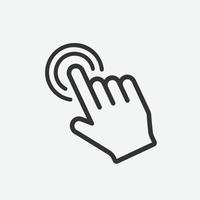 Pressing finger icon, hand pointer vector. Click, select, press icon. finger press, finger click, hand click, thumb, button click symbol vector illustration isolated for web and mobile app