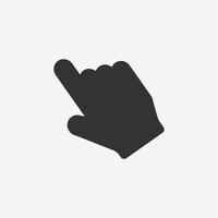 Pressing finger icon, hand pointer vector. Click, select, press icon. finger press, finger click, hand click, thumb, button click symbol vector illustration isolated for web and mobile app