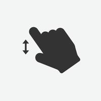 Zoom in finger icon, hand pointer vector. Click, select, press icon. finger press, finger click, hand click, thumb, button click symbol vector illustration isolated for web and mobile app