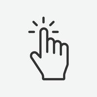 Pressing finger icon, hand pointer vector. Click, select, press icon. finger press, finger click, hand click, thumb, button click symbol vector illustration isolated for web and mobile app