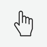 Pressing finger icon, hand pointer vector. Click, select, press icon. finger press, finger click, hand click, thumb, button click symbol vector illustration isolated for web and mobile app