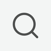 search vector icon. magnifier vector symbol. search button style heart sign for mobile app and web design