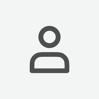 user vector icon. profile vector symbol. user avatar sign for mobile app and web design