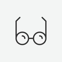 Eyeglasses line vector icon. School icon symbol. Education vector illustration on isolated background