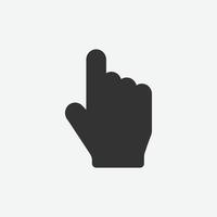 Pressing finger icon, hand pointer vector. Click, select, press icon. finger press, finger click, hand click, thumb, button click symbol vector illustration isolated for web and mobile app