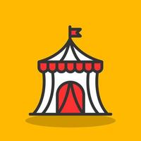 diseño de icono de vector de carpa de circo