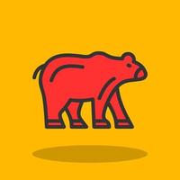 diseño de icono de vector de oso