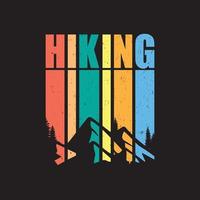 adventure hiking t- shirt design vector