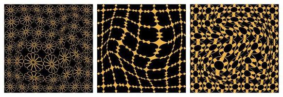 Futuristic Y2k backgrounds with geometric brutal shapes, kaybug. Psychedelic patterns in the trending style of the 90s. Aesthetics of the 2000s. vector