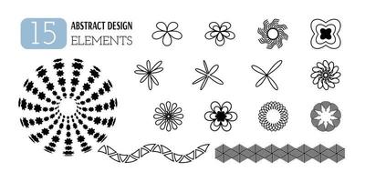 conjunto de vector resumen geométrico formas estética de y2k. de moda minimalista diseño elementos, patrones, futurista cifras, 3d objetos.