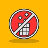 No Littering Vector Icon Design