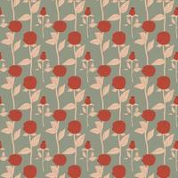 Seamless vector pattern with dark red roses.Elegant retro ornament with flowers.Vintage background.
