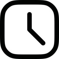 Clock square icon vector