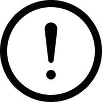 Exclamation mark circle vector