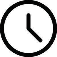 Clock circle icon vector