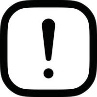 Exclamation mark square vector