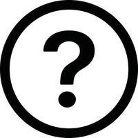 question mark circle vector