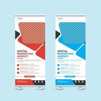 Business Roll up banner stand template design,Abstract Geometric banner Vector illustration,