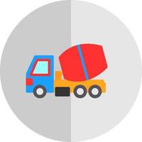 Mixer Truck Vector Icon Design