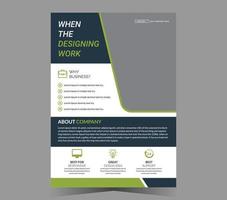 Corporate business flyer design and vector template