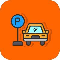 Car Parking Vector Icon Design