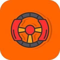 Steering Wheel Vector Icon Design