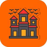 Haunted House Vector Icon Design